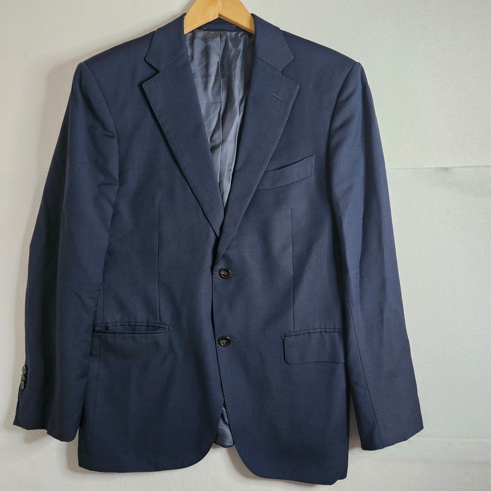Suitsupply Navy Blue Wool Blazer Vitale Barberis Canonico Super 110s Mens 40R